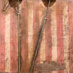 Tejidos y pintura mixta