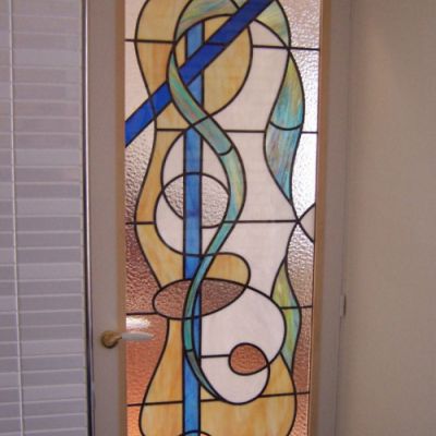 Vidriera emplomada. Casa particular. Castellbisbal