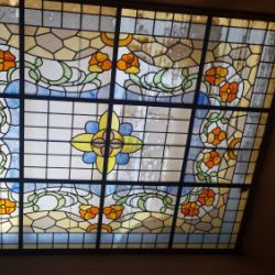 Restauración vitral claraboya Mirasol. F. Quei