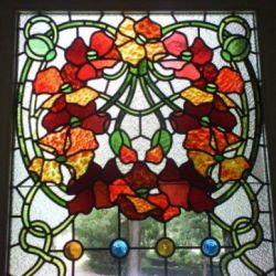 Restauración vidriera modernista. Cerdanyola del Vallés