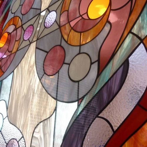Detalle vidriera técnica Tiffany