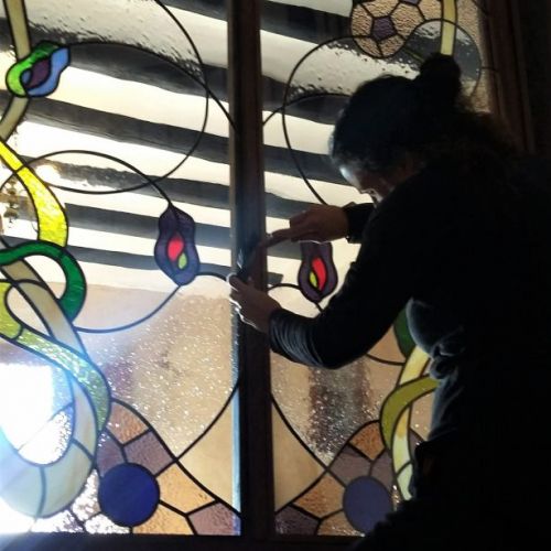 Montaje vitral con vidrio de protección 5mm