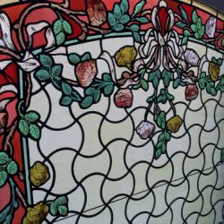 Restauración vidriera emplomada modernista. Sitges