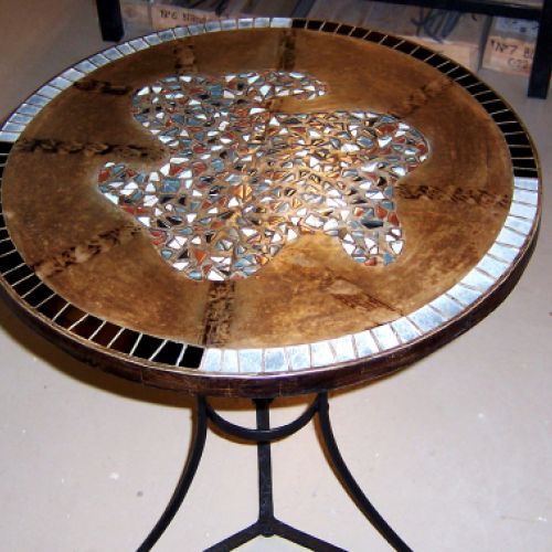 Mesa de mosaico en vidrio