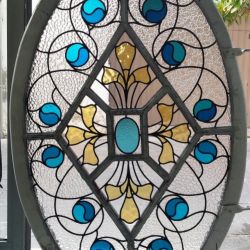 Restauración vitral modernista Cardedeu
