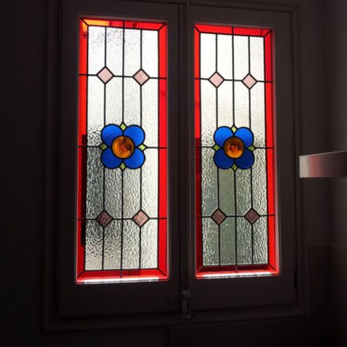 Vidriera emplomada. Casa particular. Barcelona