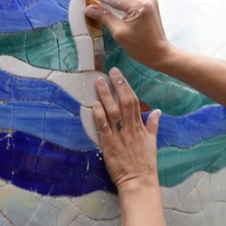 Proceso elaboración mosaico en vidrio