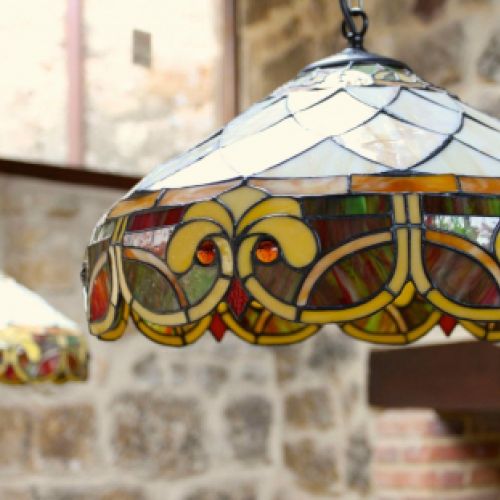 Lámparas de techo 46cm. Técnica Tiffany