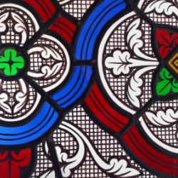 Fragmento restauración vitral gótico León