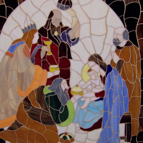 Jardineras para exterior en mosaico de vidrio