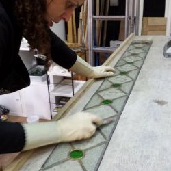 Restauración vidrieras modernistas