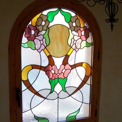 Vidriera emplomada. Casa particular. Sant Pere de Ribes