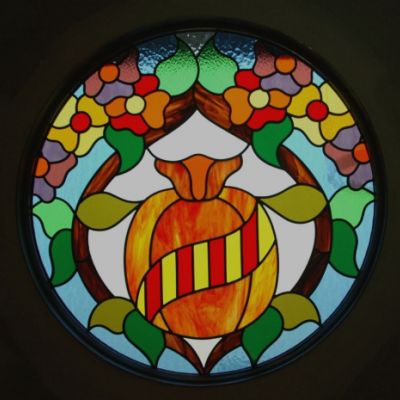 Granada   Cataluña. Vitral para división de ambiente. Terrassa
