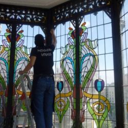 Restauración vidrieras modernistas