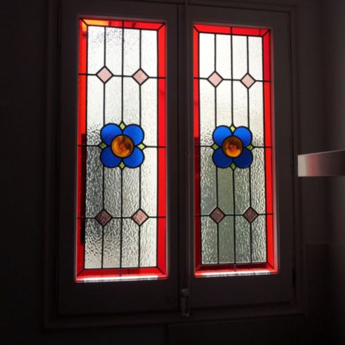 Vidriera emplomada. Casa particular. Barcelona
