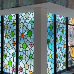 Restauración vidrieras de la Residència de Gent Gran Francesc Layret, antigua Casa de la Lactancia. Barcelona