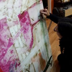 Trabajo artístico de pintura