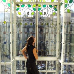 Restauración vidrieras modernistas. Carrer Valencia. Barcelona