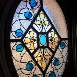 Restauración vitral modernista Cardedeu