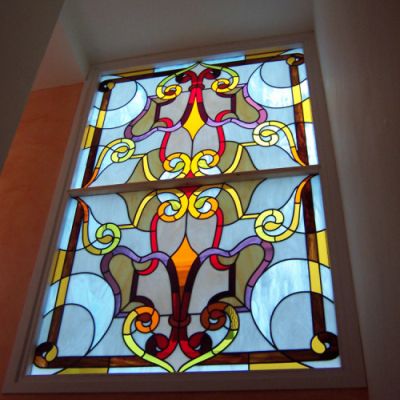Vidriera emplomada. Casa particular. Cardedeu