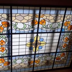 Restauración vitral claraboya Mirasol