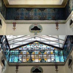 Restauración vidrieras de la Residència de Gent Gran Francesc Layret, antigua Casa de la Lactancia. Barcelona