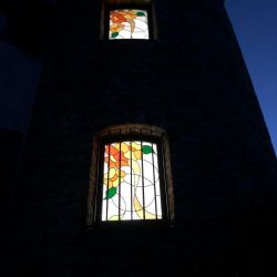Conjunto de vitrales emplomados para torre en Bellaterra