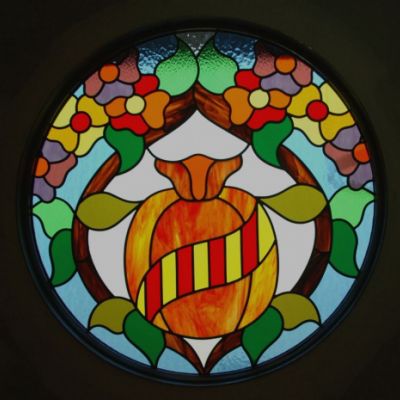 Granada   Cataluña. Vitral para división de ambiente. Terrassa