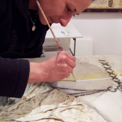 Trabajo artístico de pintura