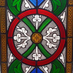 Fragmento restauración vitral gótico León