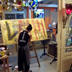 Trabajo artístico de pintura