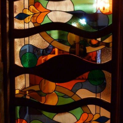 Vidriera emplomada. Casa particular. Terrassa