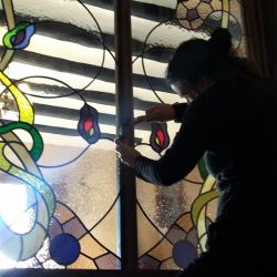 Montaje vitral con vidrio de protección 5mm