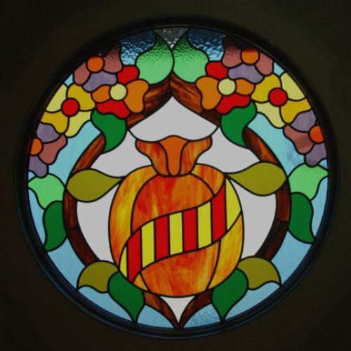 Granada   Cataluña. Vitral para división de ambiente. Terrassa