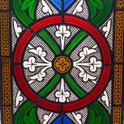 Fragmento restauración vitral gótico León