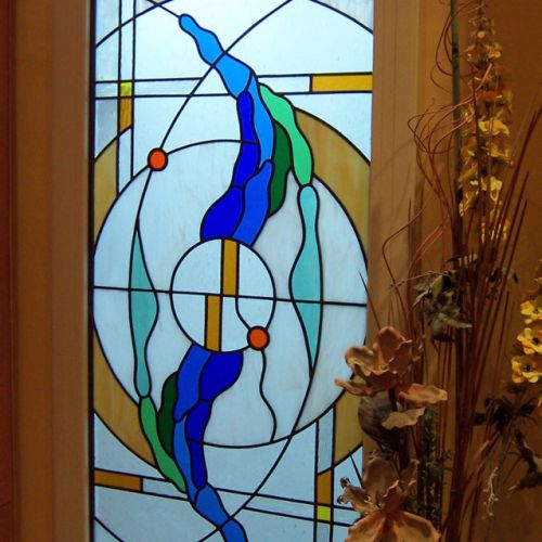 Vidriera emplomada. Casa particular. Castellbisbal