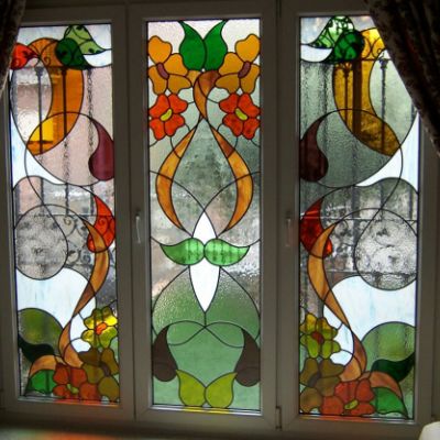 Vidriera emplomada. Casa particular. Montcada i Reixach