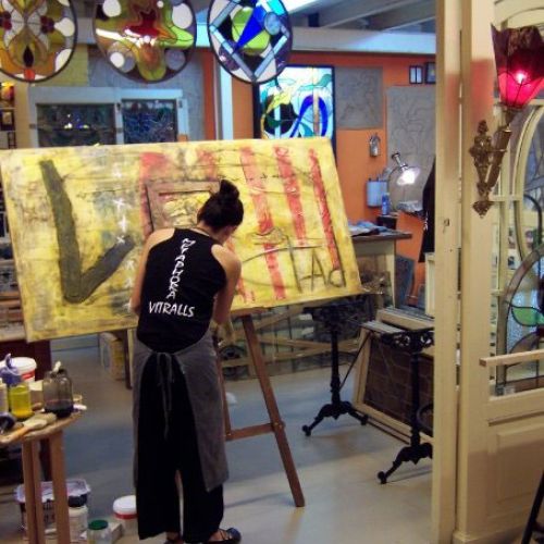 Trabajo artístico de pintura