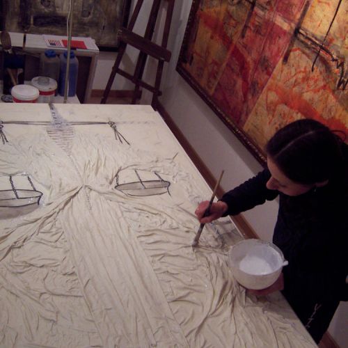 Trabajo de emplomado sobre pintura