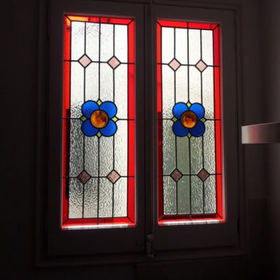 Vidriera emplomada. Casa particular. Barcelona