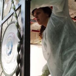 Restauración vidrieras de la Residència de Gent Gran Francesc Layret, antigua Casa de la Lactancia. Barcelona