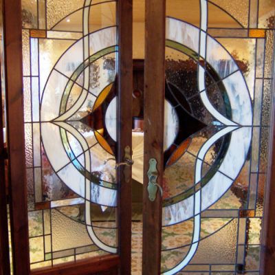 Vidriera emplomada. Casa particular. Igualada