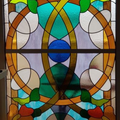 Vitral emplomado para salón. Prat de Llobregat