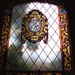 Restauración vitral emplomado. Grisalla