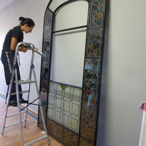 Instalación vitral con vidrio laminar 3 3