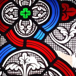 Fragmento restauración vitral gótico León