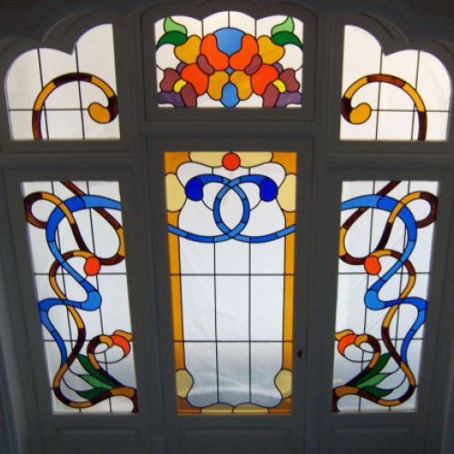 Vidriera emplomada. Casa Dalmau. Cadaqués