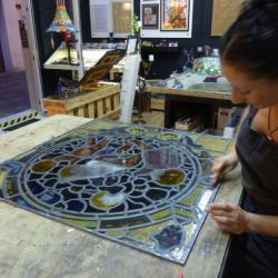 Restauración vidrieras emplomadas