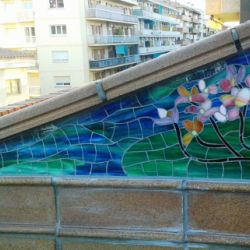Mural mosaico en vidrio