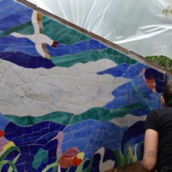 Proceso elaboración mosaico en vidrio